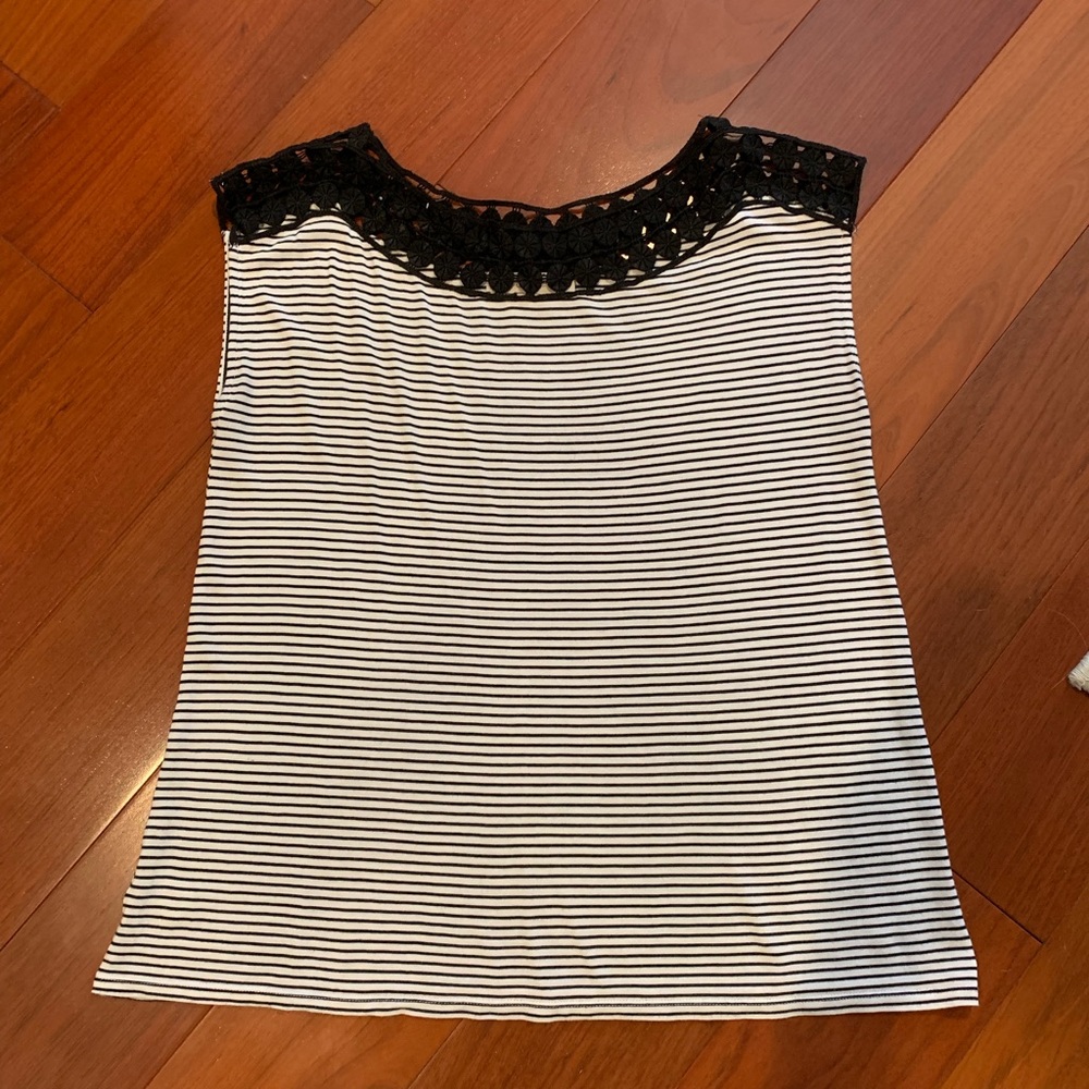Loft Navy Striped Shell